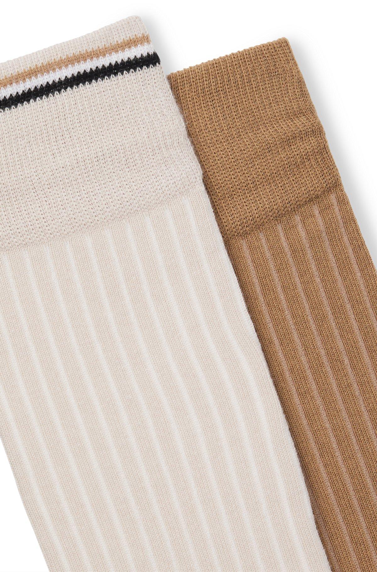 Two-pack of cotton-blend socks in a regular length Product Image
