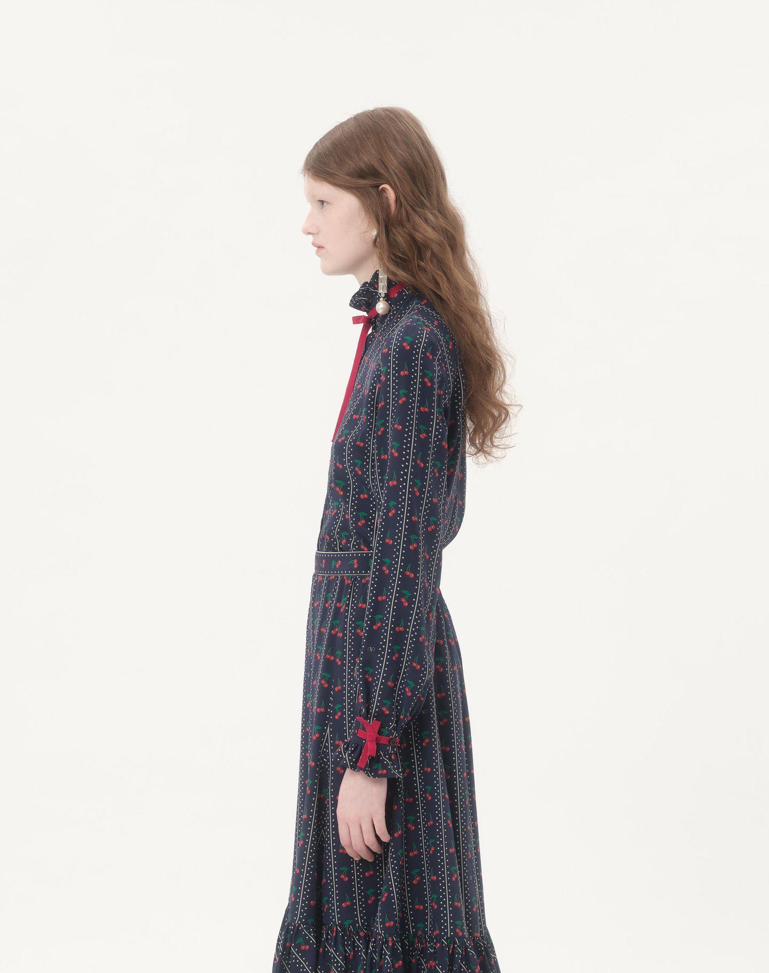 Crepe De Chine Shirt With Cherryfic Print Product Image