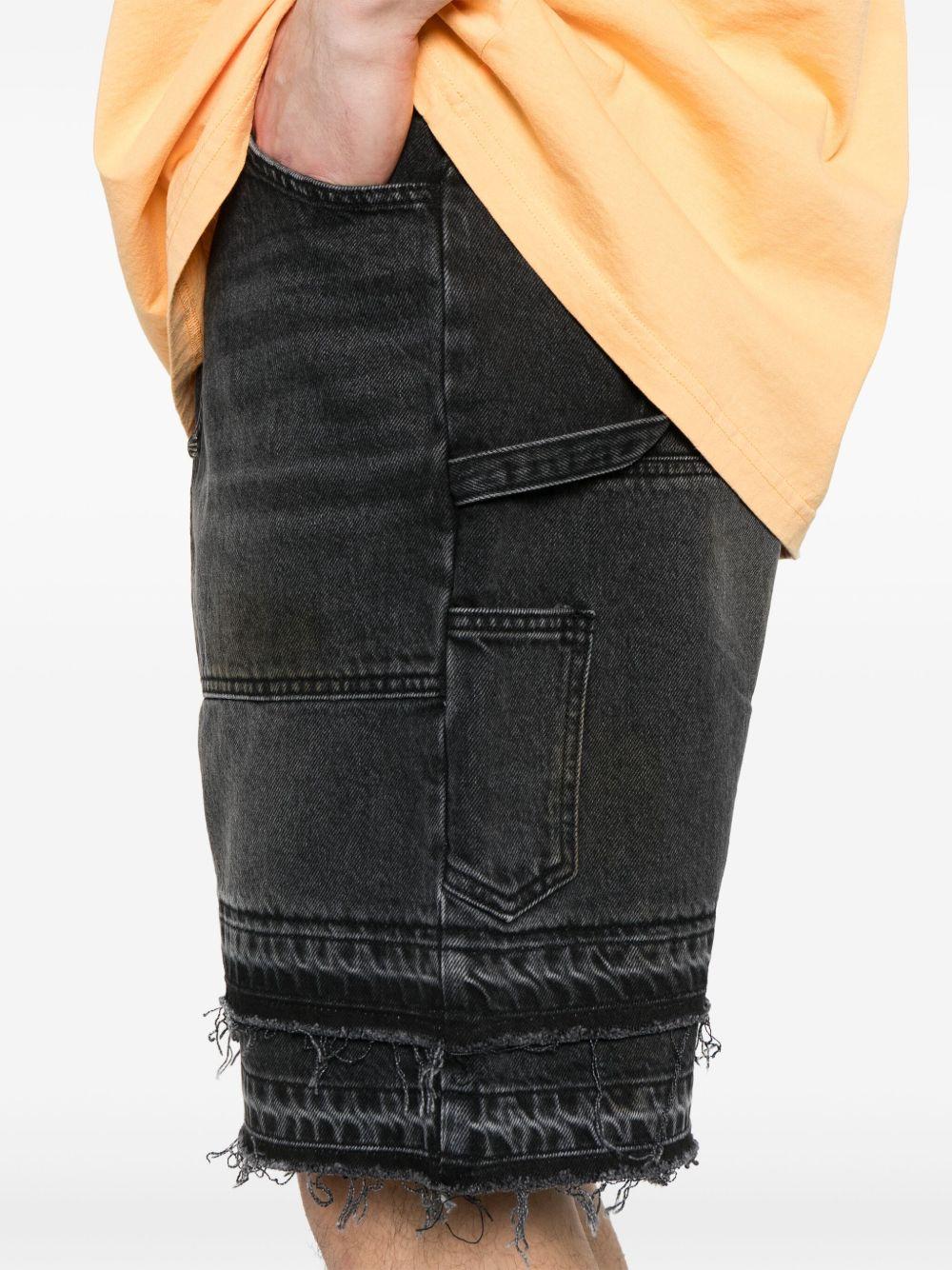 patchwork denim shorts Product Image