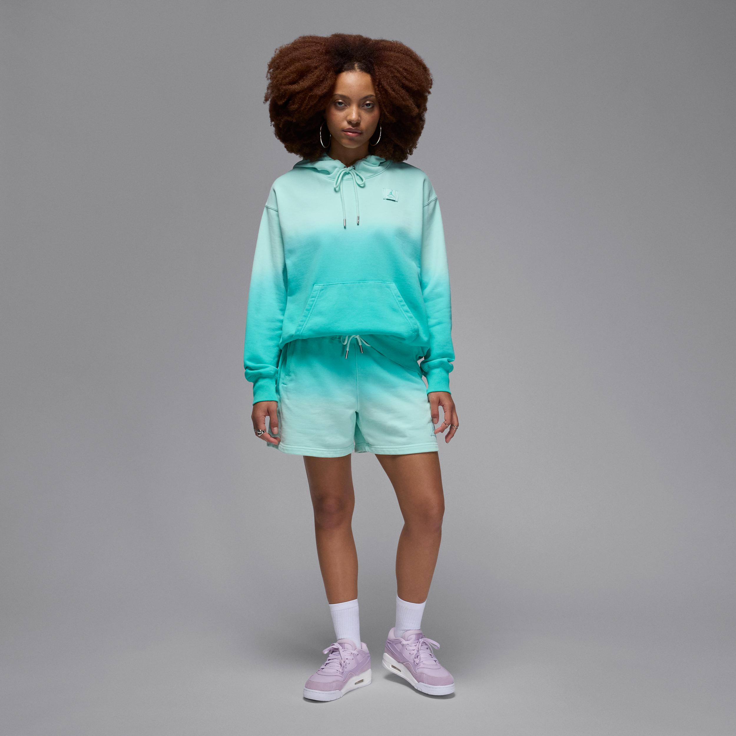 Womens Jordan Flight Fleece Satin-Lined Pullover Hoodie | HJ0036-357 Product Image