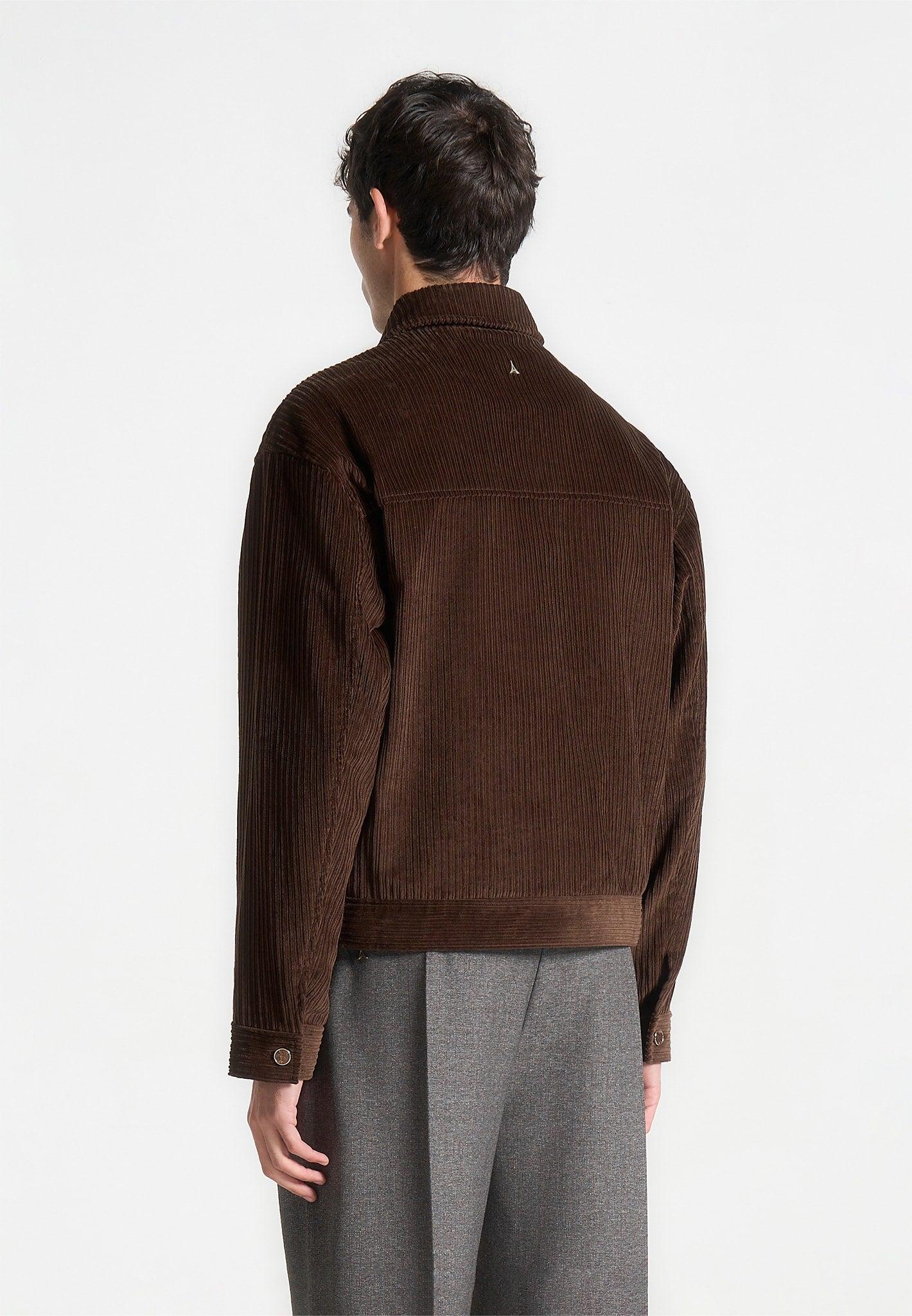 Corduroy Trucker Jacket - Brown Male Product Image