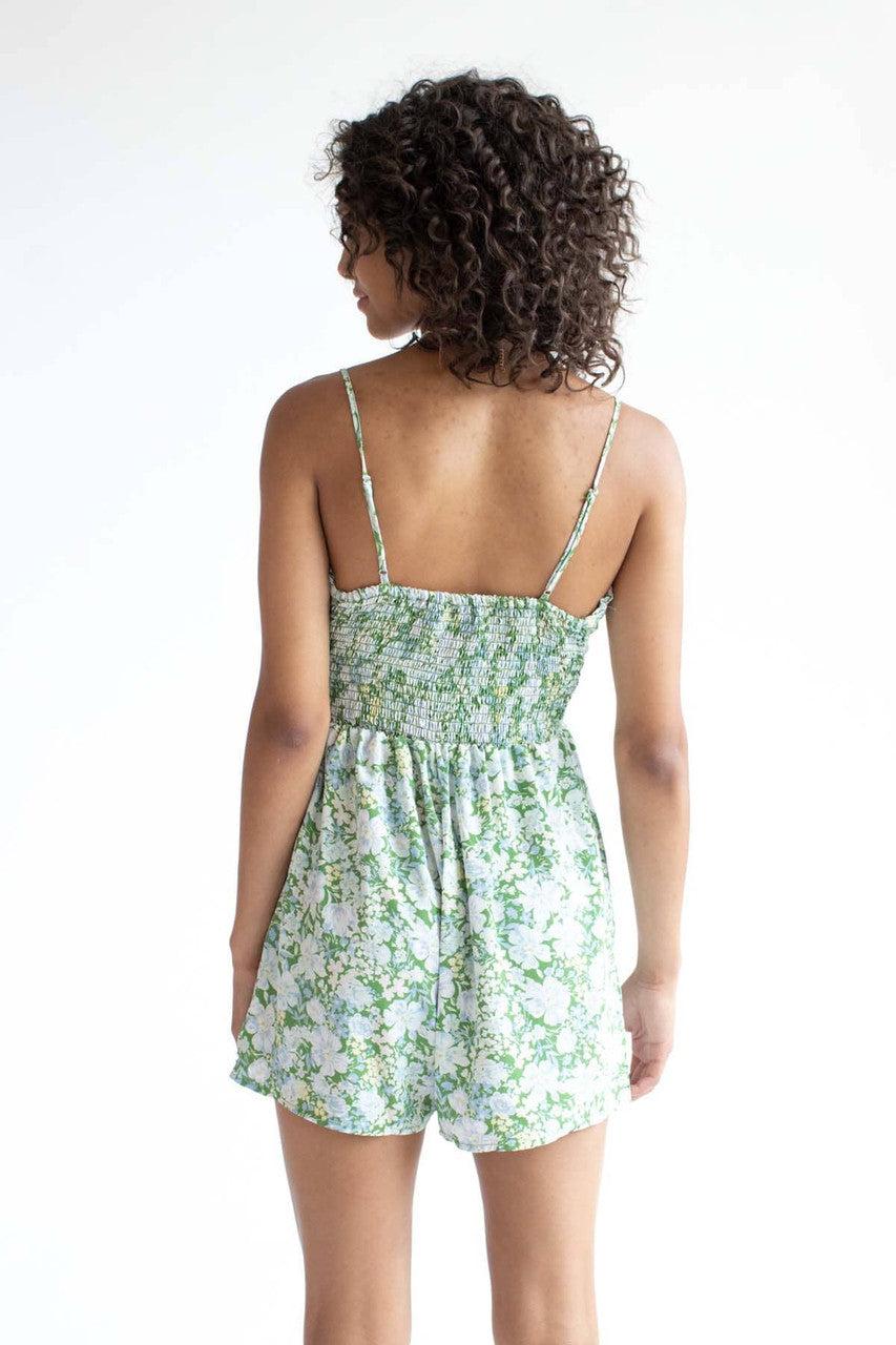 Floral Tie Bust Romper Product Image