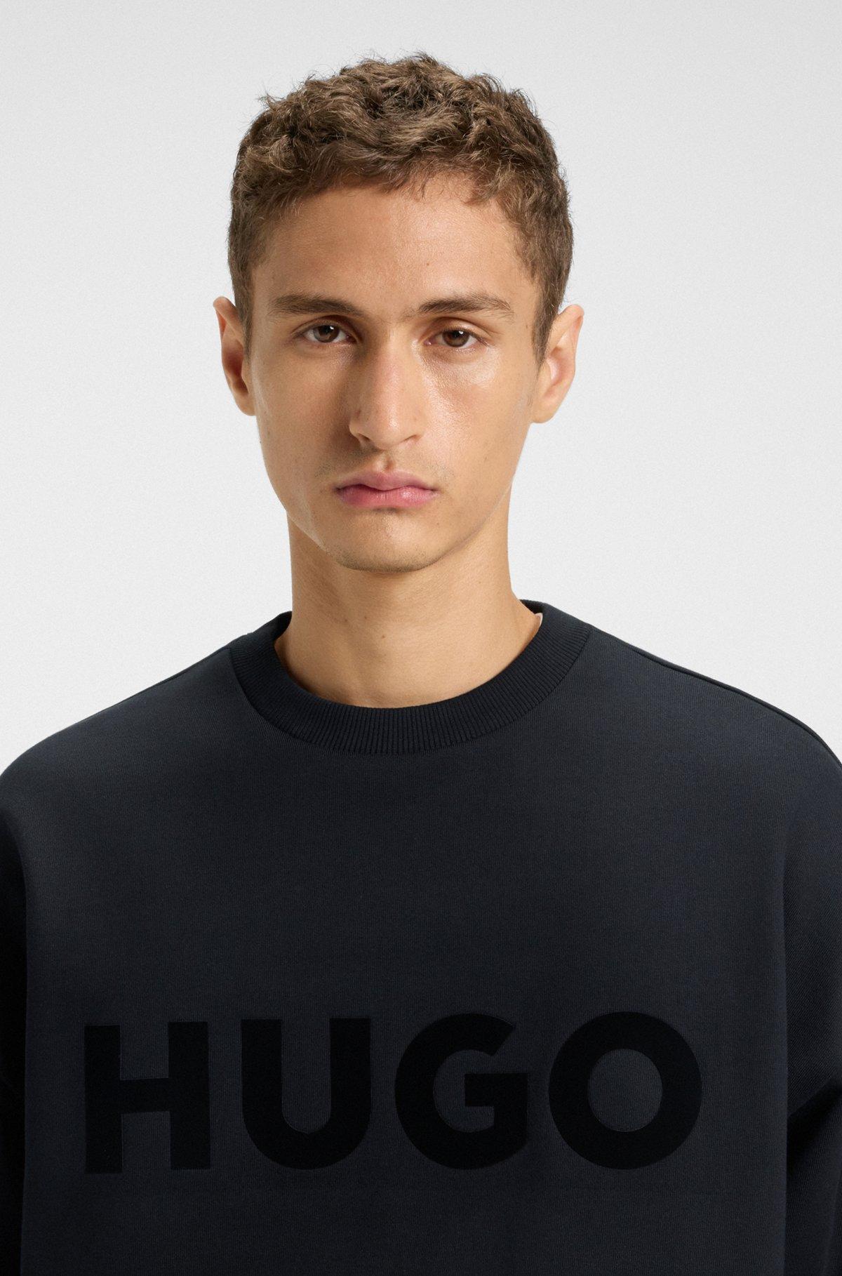 Oversize-fit sweatshirt in cotton terry with logo print Product Image