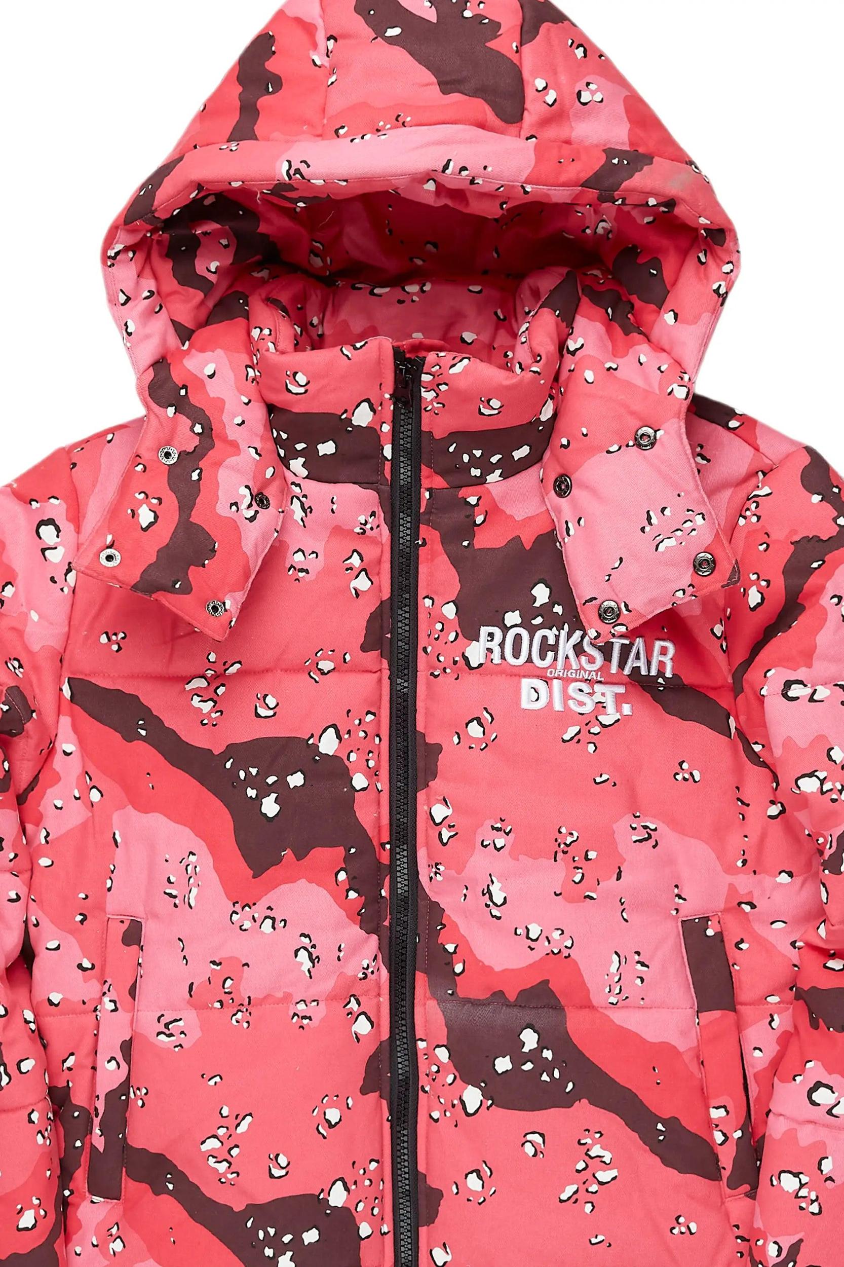 Porchea Pink Camo Puffer Jacket Female Product Image