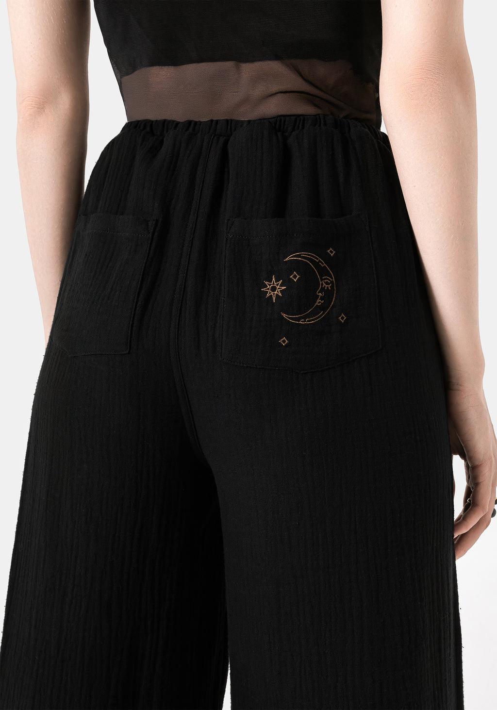 Cosmos Embroidered Wide Leg Trousers Product Image