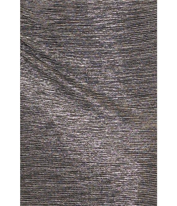 Betsy & Adam Galaxy Pleated One Shoulder Gown Product Image