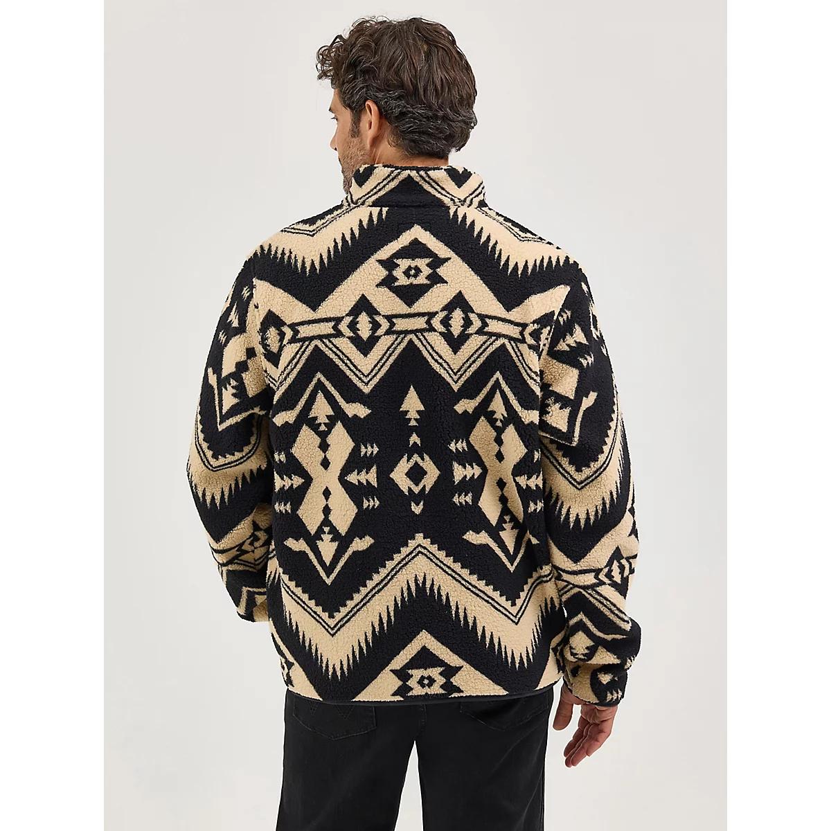 Men's Lightweight Full Zip Sherpa Jacket in Caviar Product Image