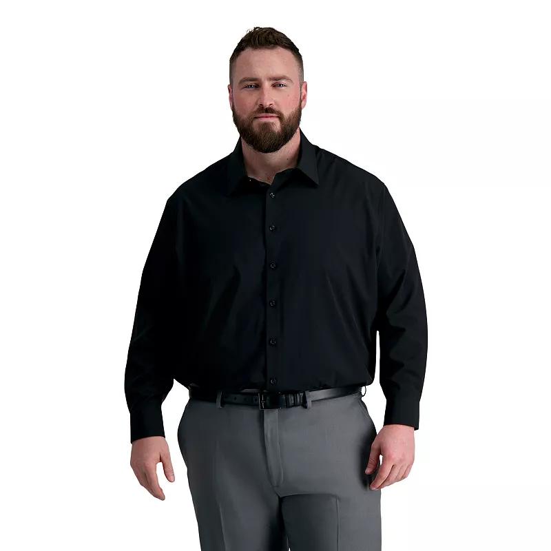 Big & Tall Haggar Smart Wash Classic Fit Solid Dress Shirt, Mens Product Image