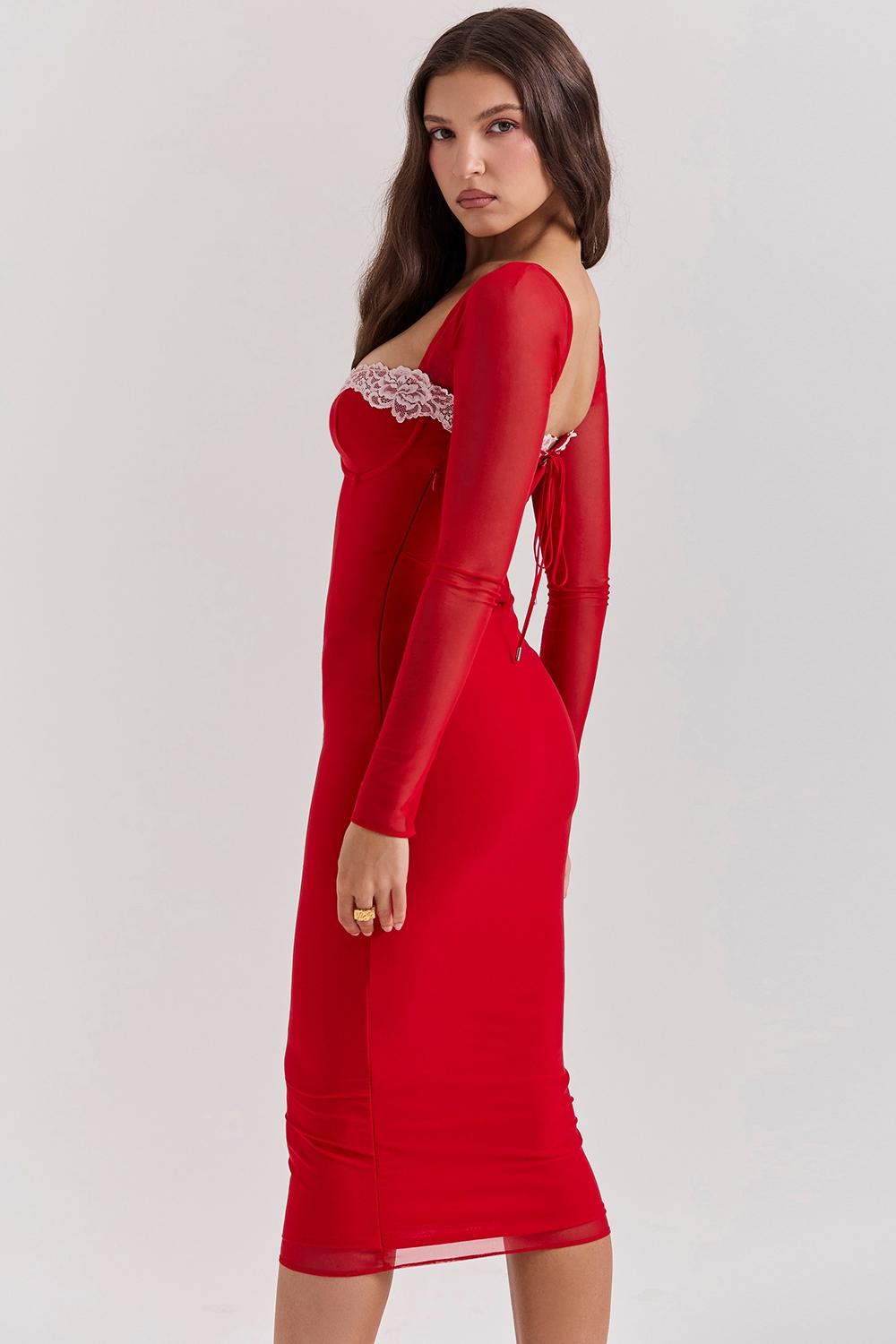 Seraphina  scarlet corset dress Product Image