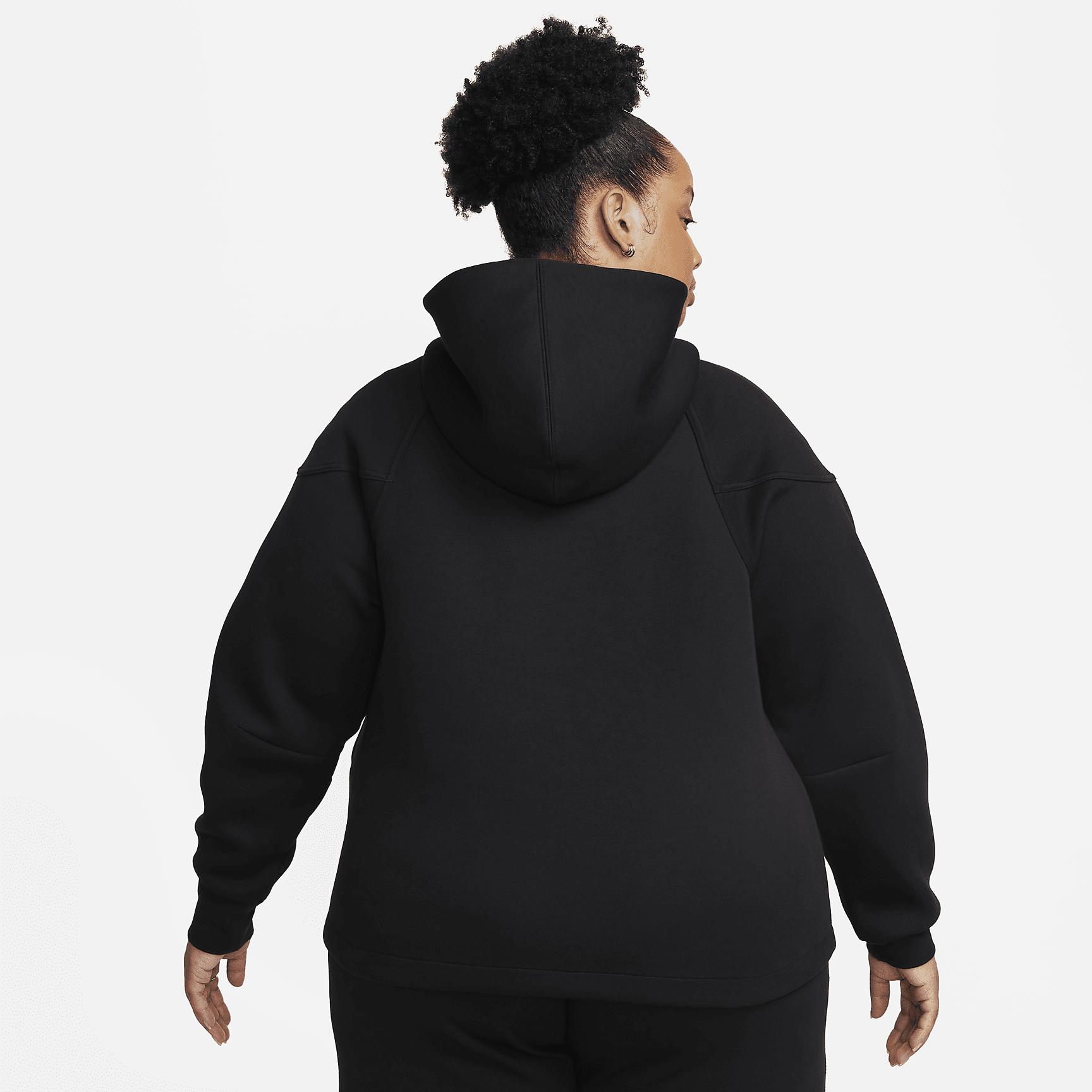 Womens Nike Sportswear Tech Fleece Windrunner Full-Zip Hoodie (Plus Size) | FB8340-010 Product Image