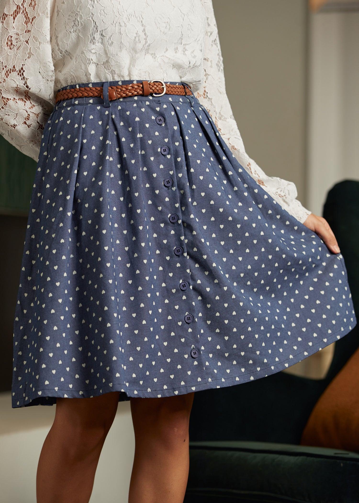 Bookstore's Best Chambray A-Line Skirt Product Image