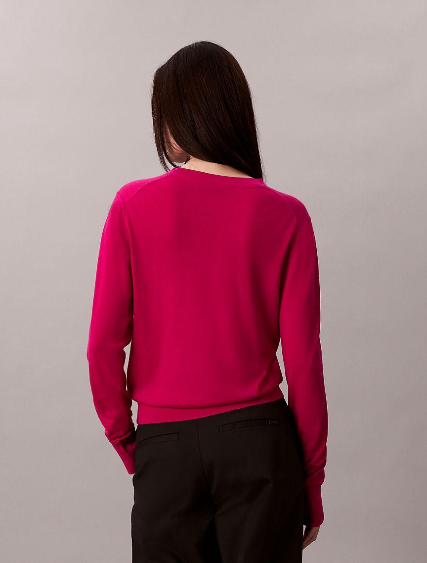 Merino Wool V-Neck Sweater Product Image