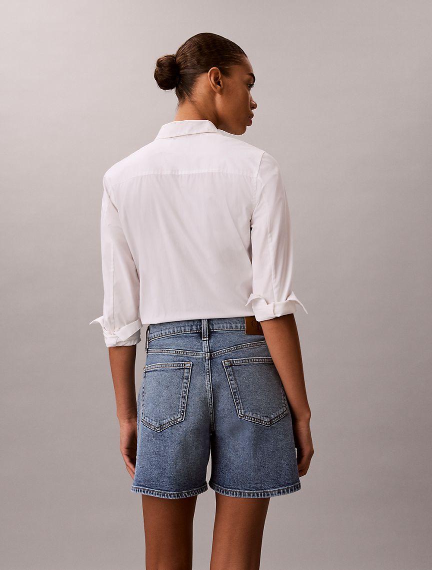 Denim A-Line Shorts Product Image