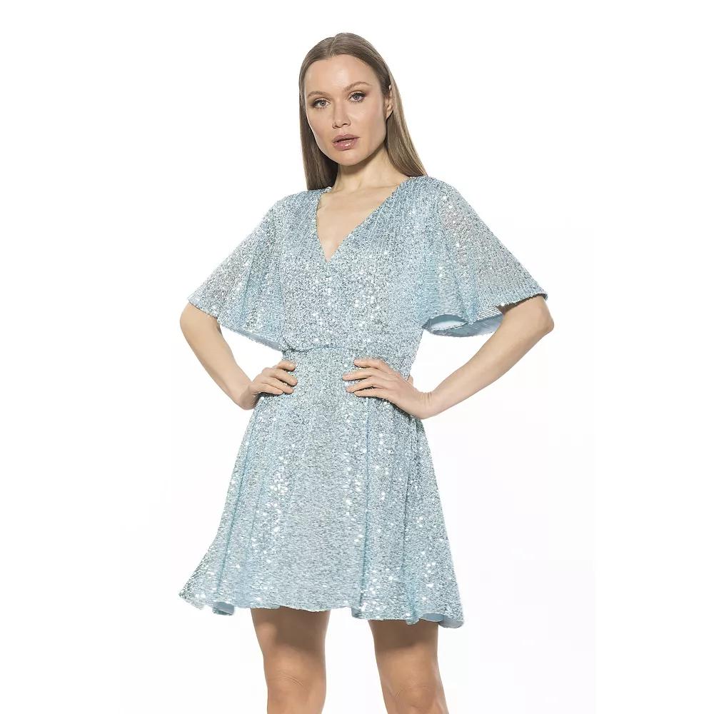 Women's ALEXIA ADMOR Oakless Flutter Sleeve Fit & Flare Dress,  Product Image