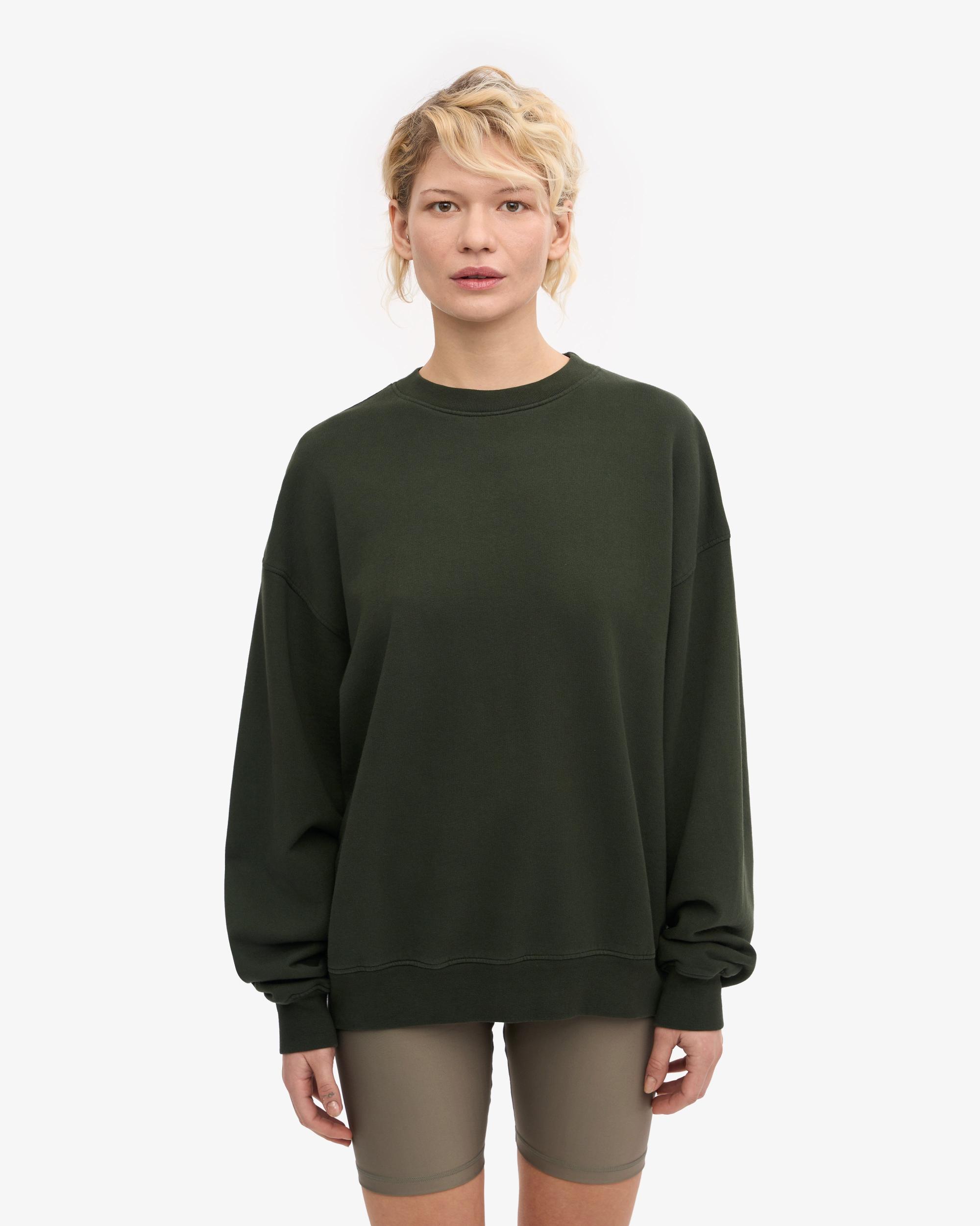 Organic Oversized Crew - Hunter Green Product Image