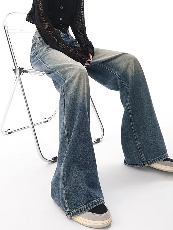 Loose Slimming Wide Leg Boyfriend Jeans Product Image