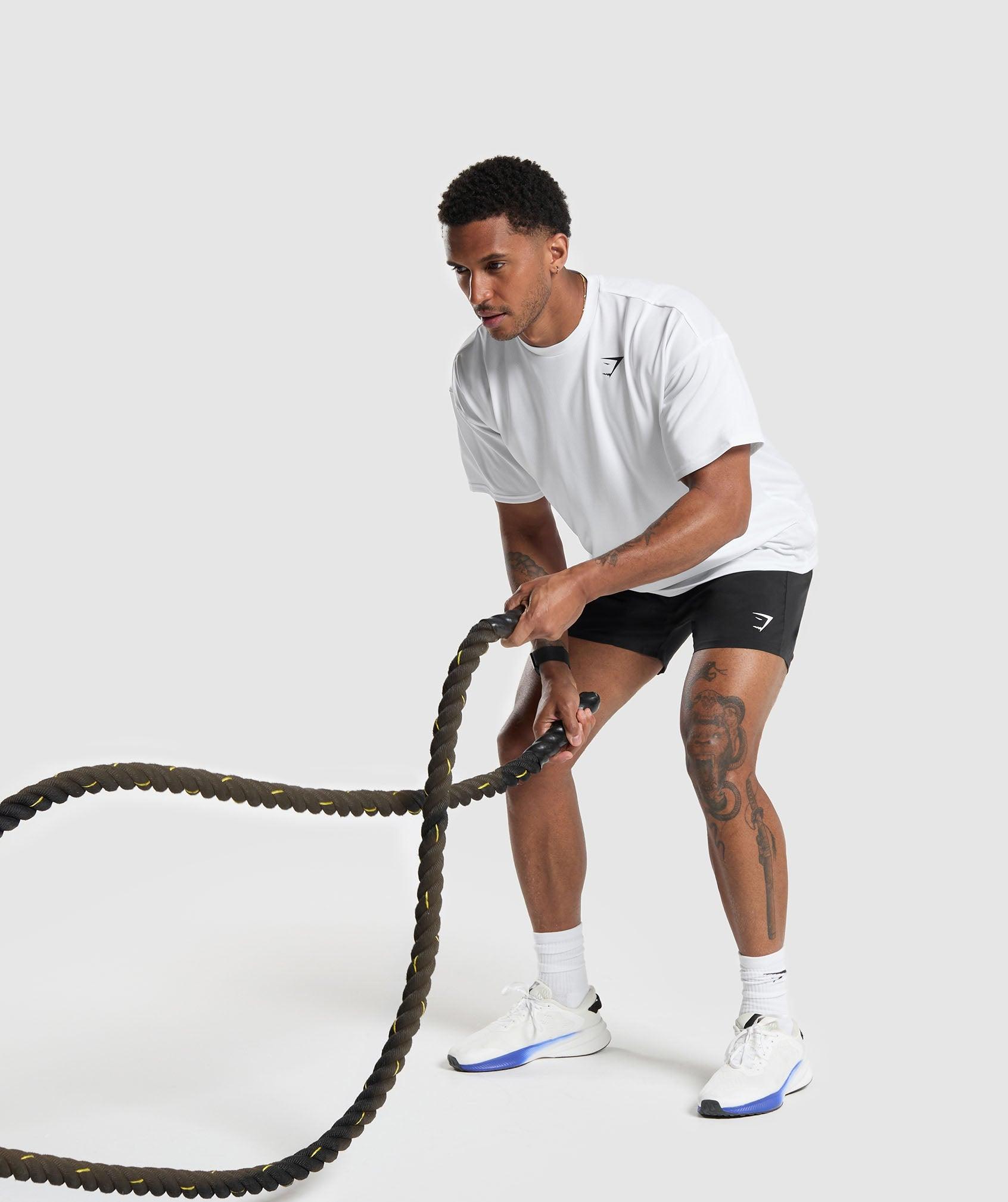 Gymshark Oversized Performance T-Shirt - White Male Product Image