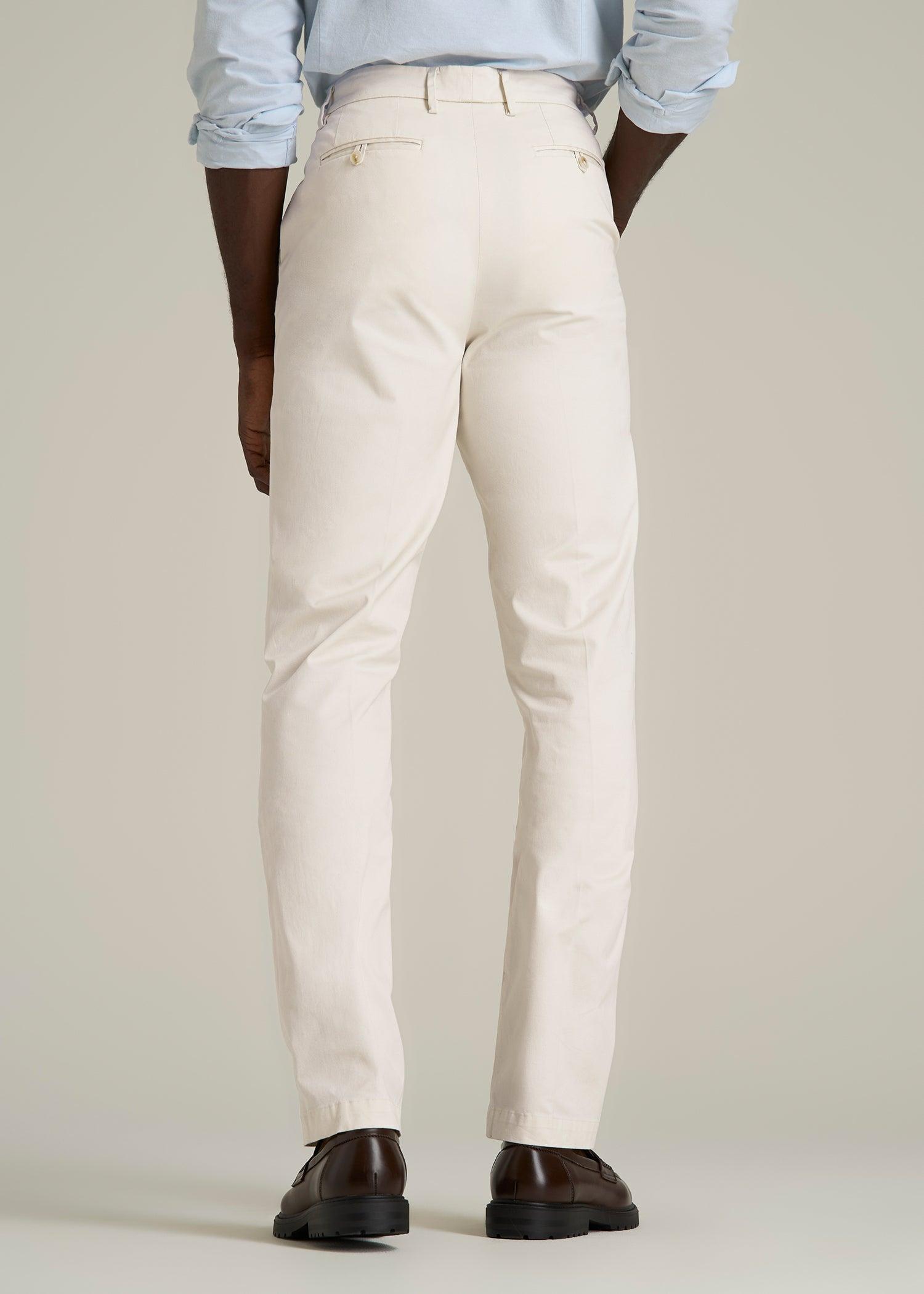 Refined Chinos for Tall Men in Antique White Male Product Image