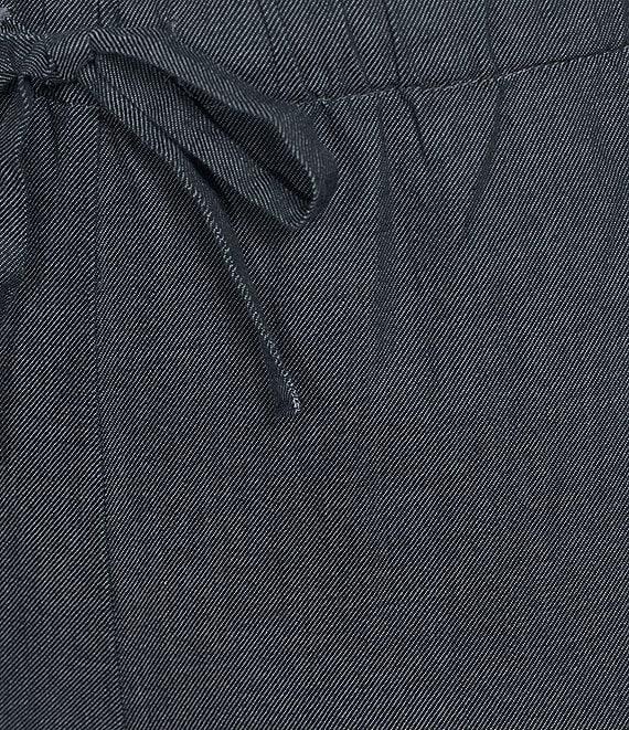 Eileen Fisher Petite Organic Cotton Twill Pull-On Ankle Pants Product Image
