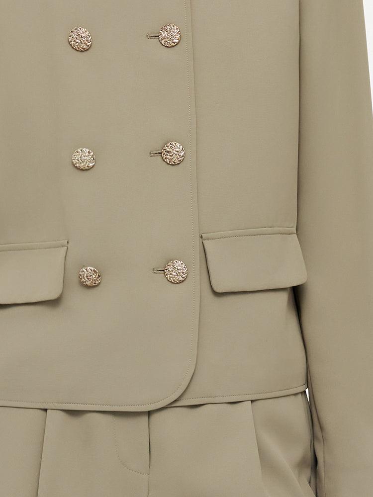 Stretch Double-Breasted Women Jacket Product Image