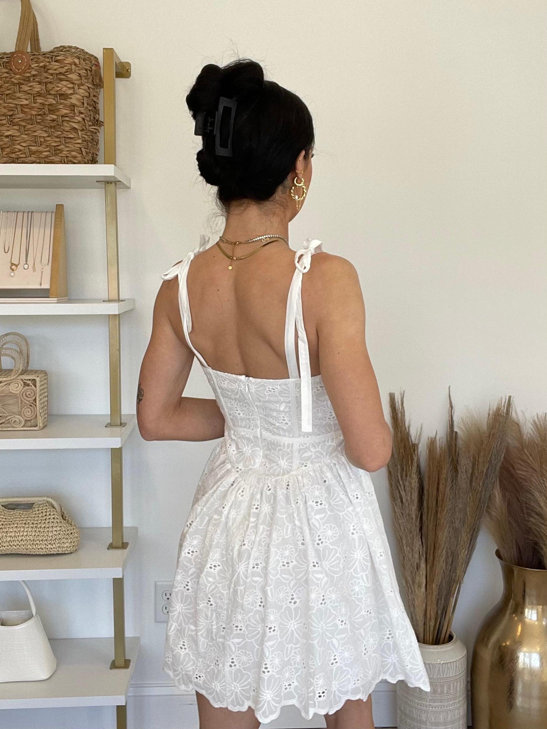 Halle Eyelet Mini Dress | FINAL SALE Product Image