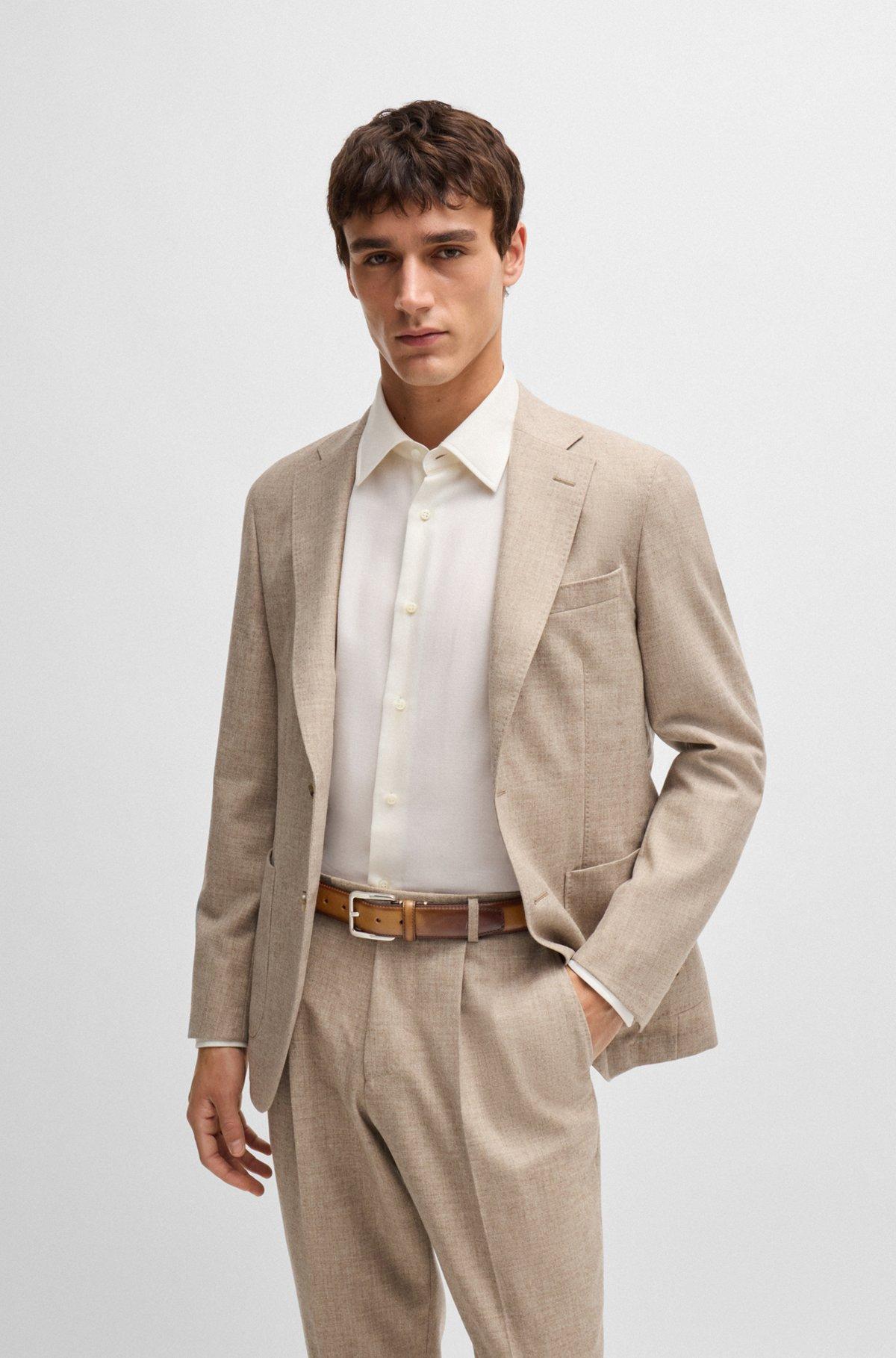 Italian-leather belt with contrast stitching Product Image