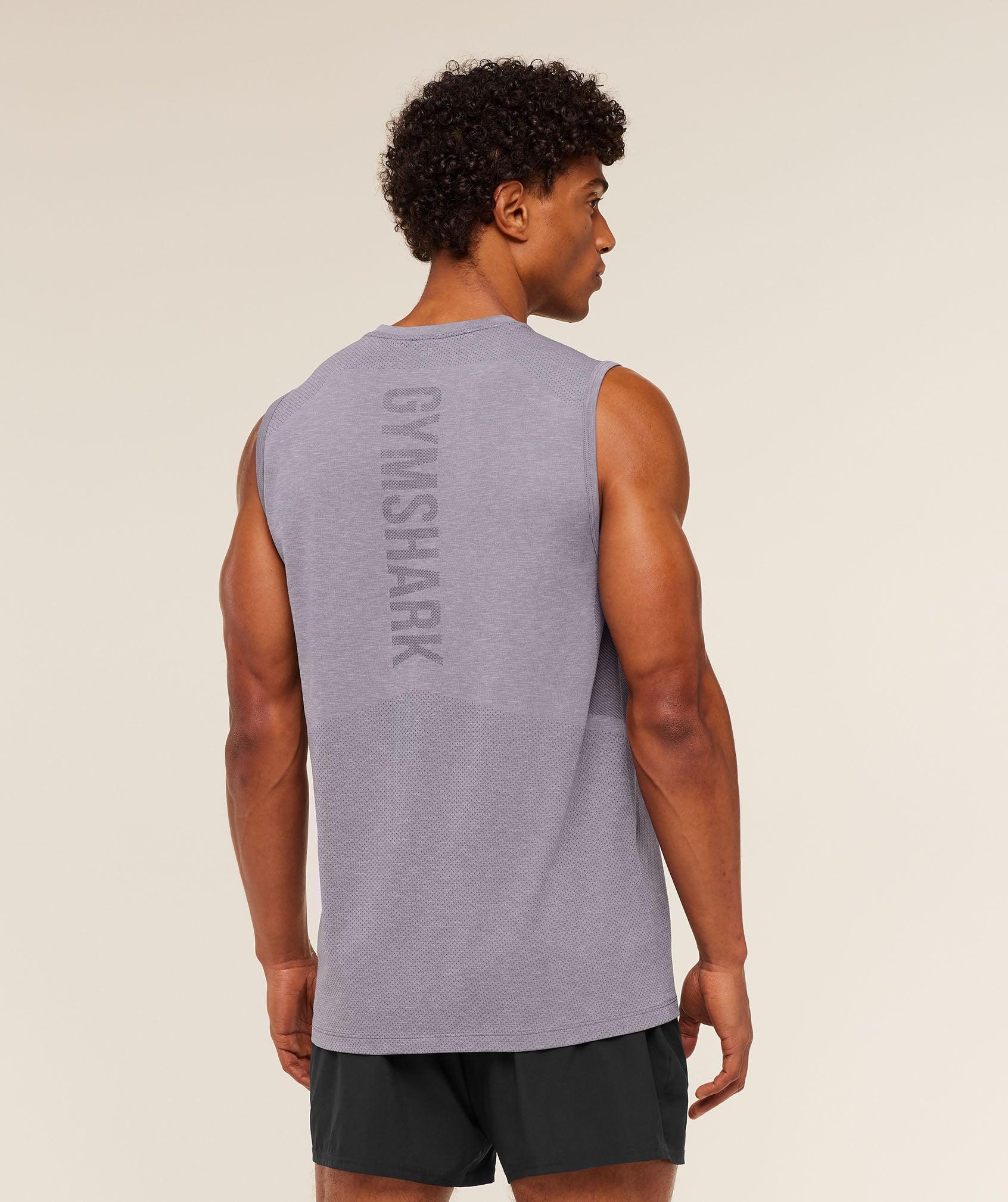Gymshark Lightweight Seamless Tank - GS Fog Purple/ Marl Male Product Image