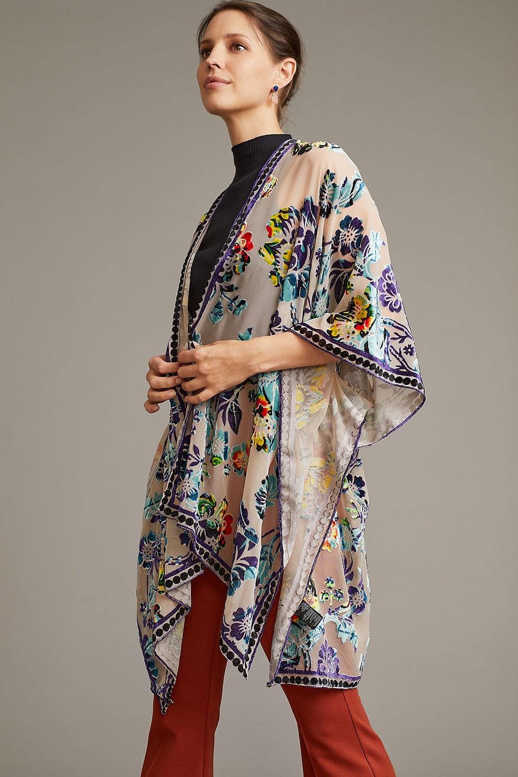 Muse Burn Out Velvet Kimono Product Image