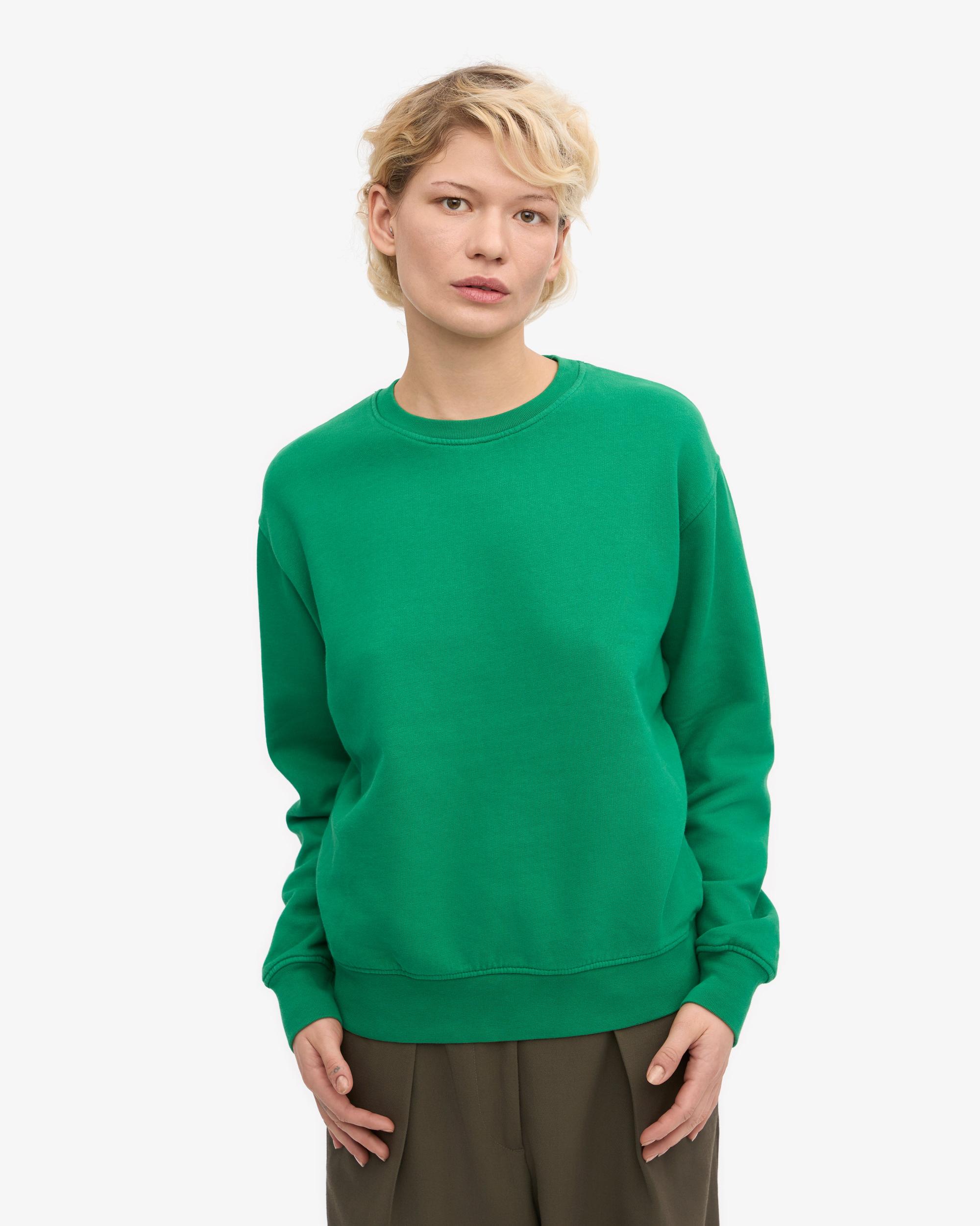 Women Classic Organic Crew - Kelly Green Product Image