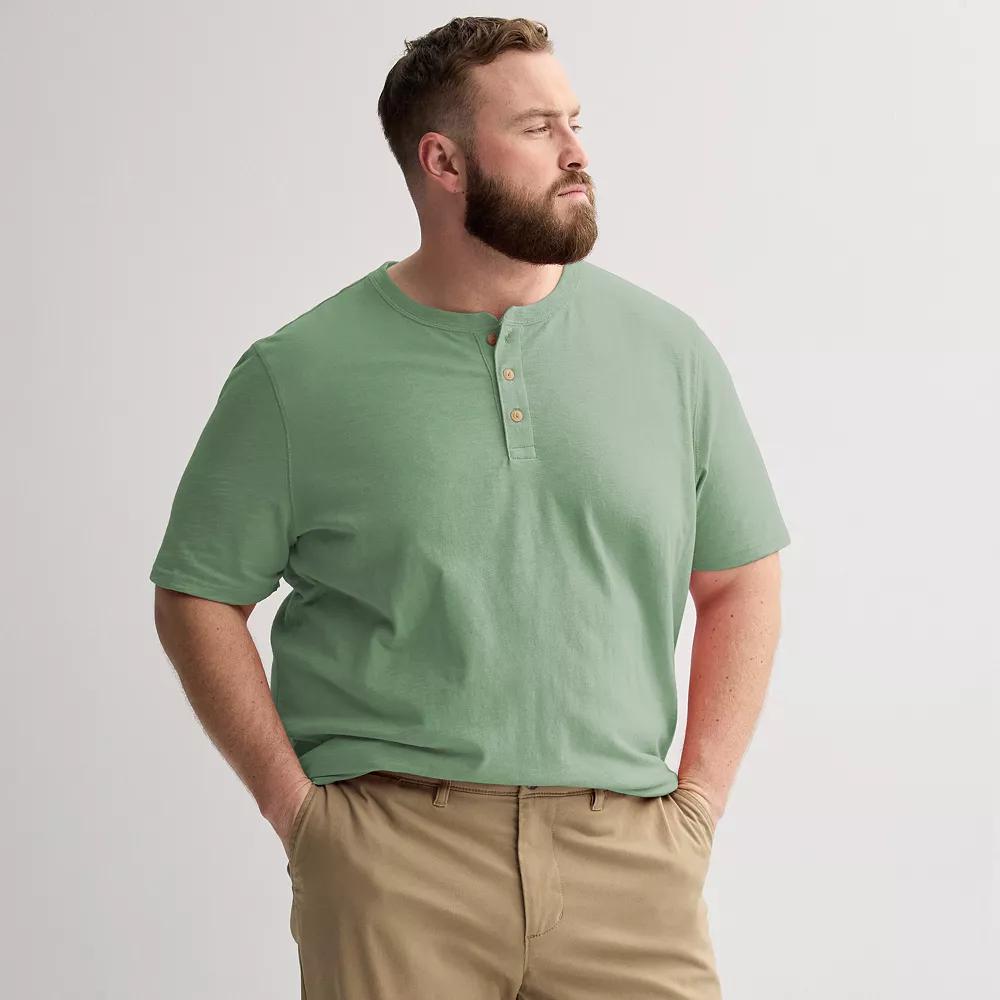 Big & Tall Sonoma Goods For Life® Short Sleeve Henley Shirt, Men's,  Product Image