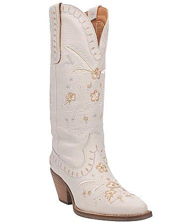 Dingo Full Bloom Women's Leather Western Boots, Size: 10, White Product Image
