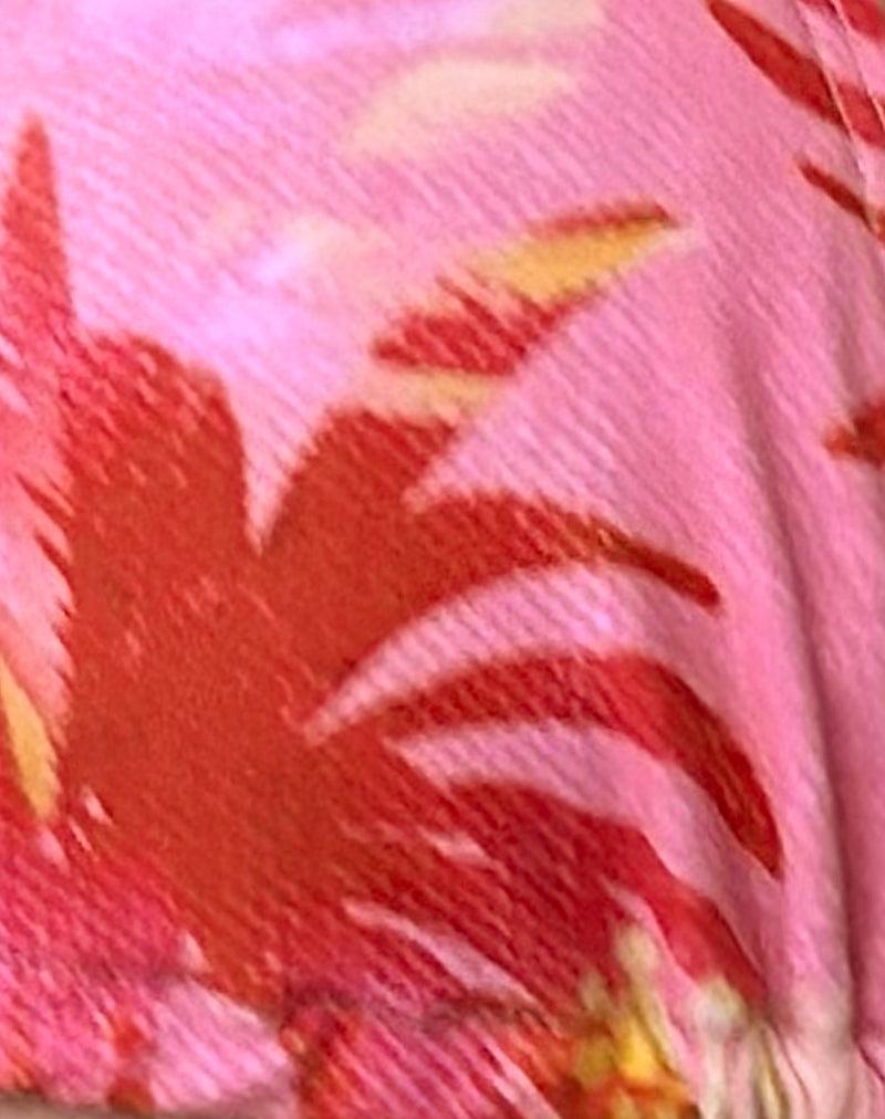 Pami Bikini Top in Pink Palm Female Product Image