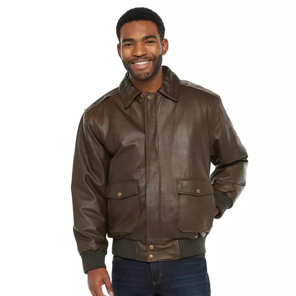 Men's Vintage Leather Distressed Leather Jacket,  Product Image