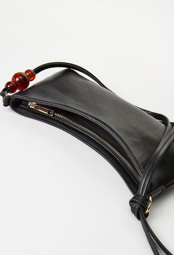 Sculptural Shoulder Bag With Beads Product Image