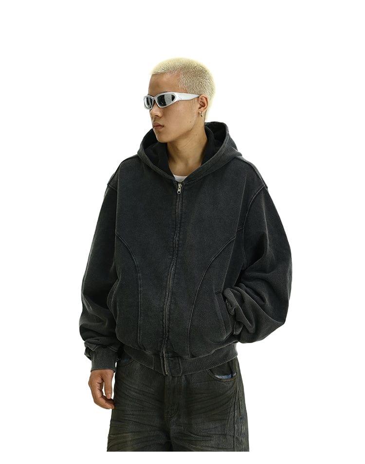 RT No. 11444 RECONSTRUCTED ZIP-UP HOODIE Product Image