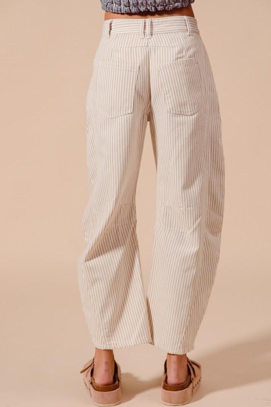 Pinstripe Barrel Trousers Product Image