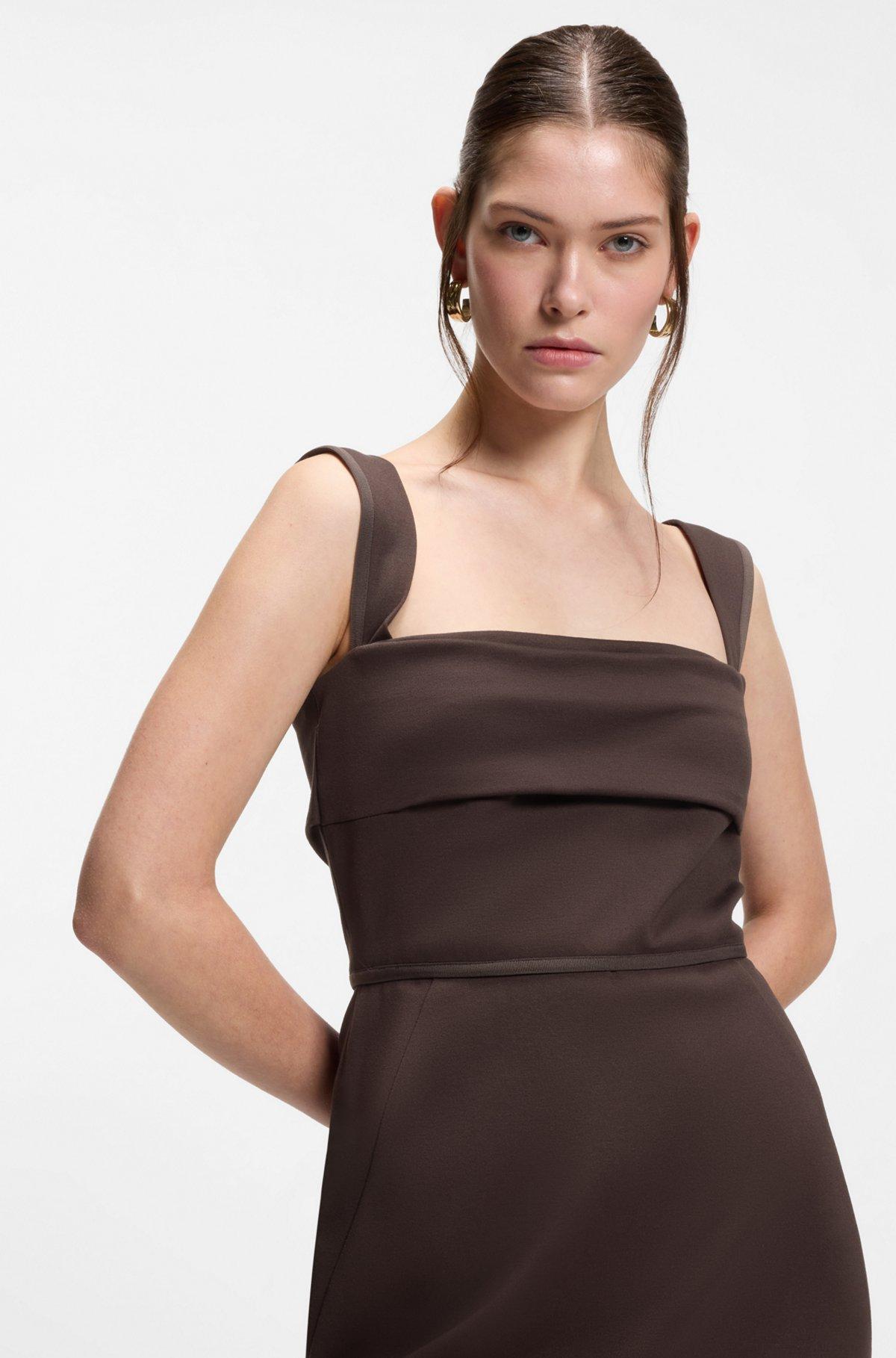 Slim-fit jersey dress with layered detail Product Image