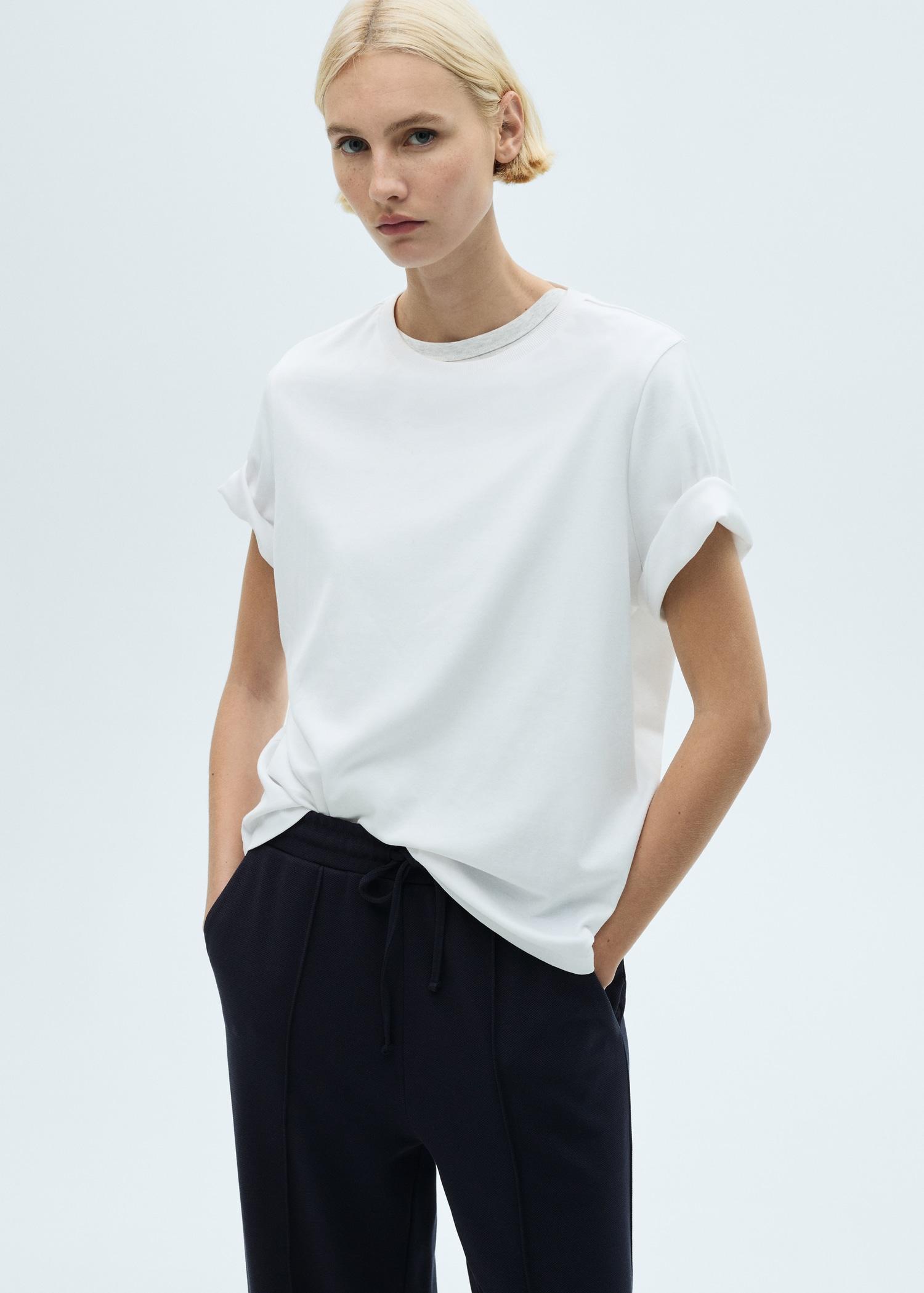 Wide-leg jogger pants - Women | MANGO USA Product Image