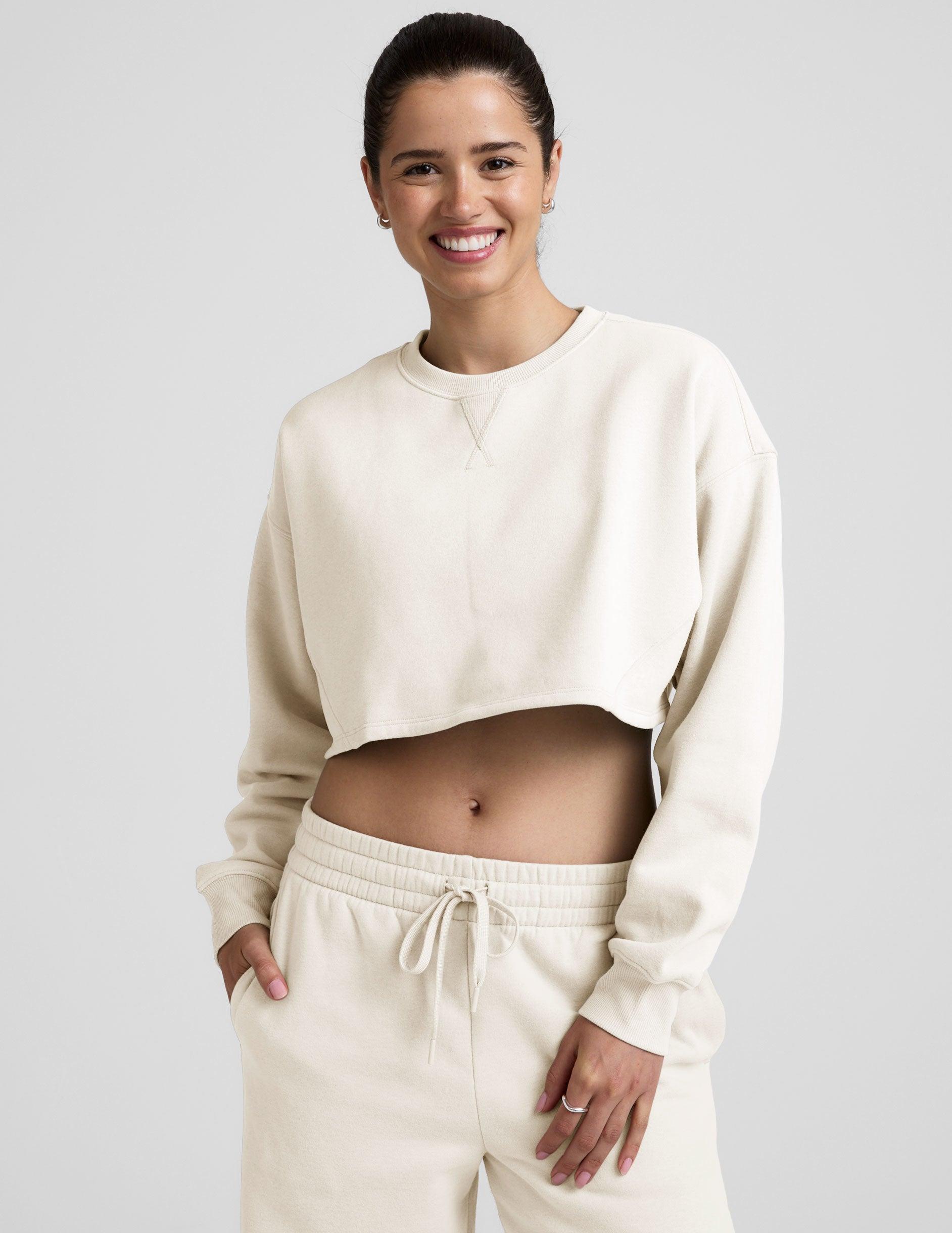 LuxeFleece Cropped Sweatshirt Product Image