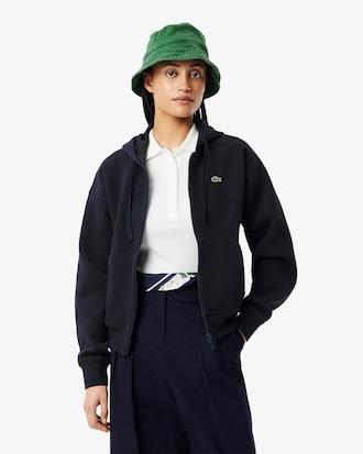 Women's Zip-Up Piqué Hoodie Product Image