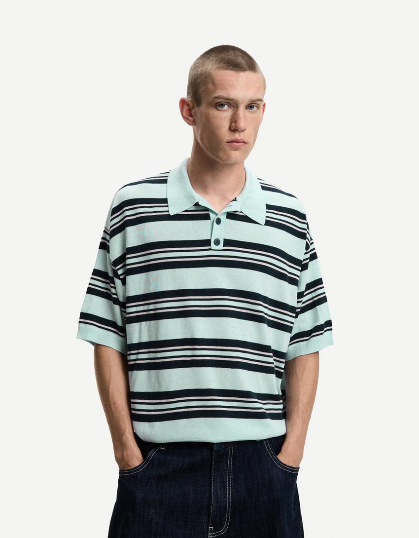 Striped polo shirt Product Image