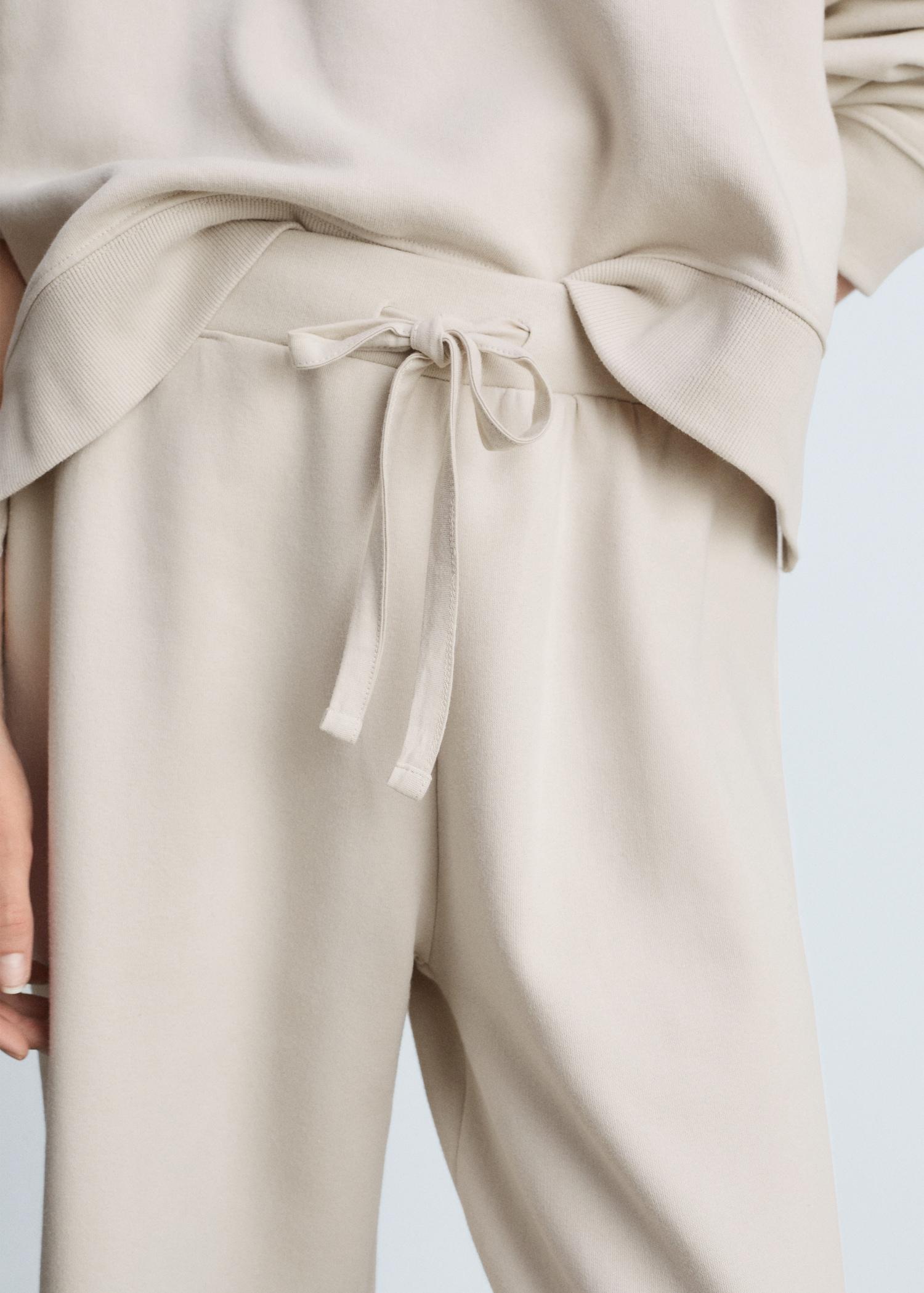 Cotton plush pants - Women | MANGO USA Product Image