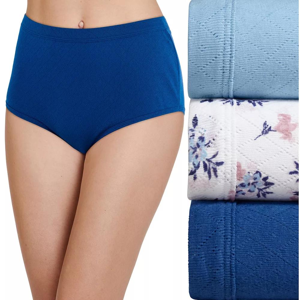 Women's Jockey® Elance Breathe 3-pack Pointelle Briefs Panty Set 1542,  Product Image