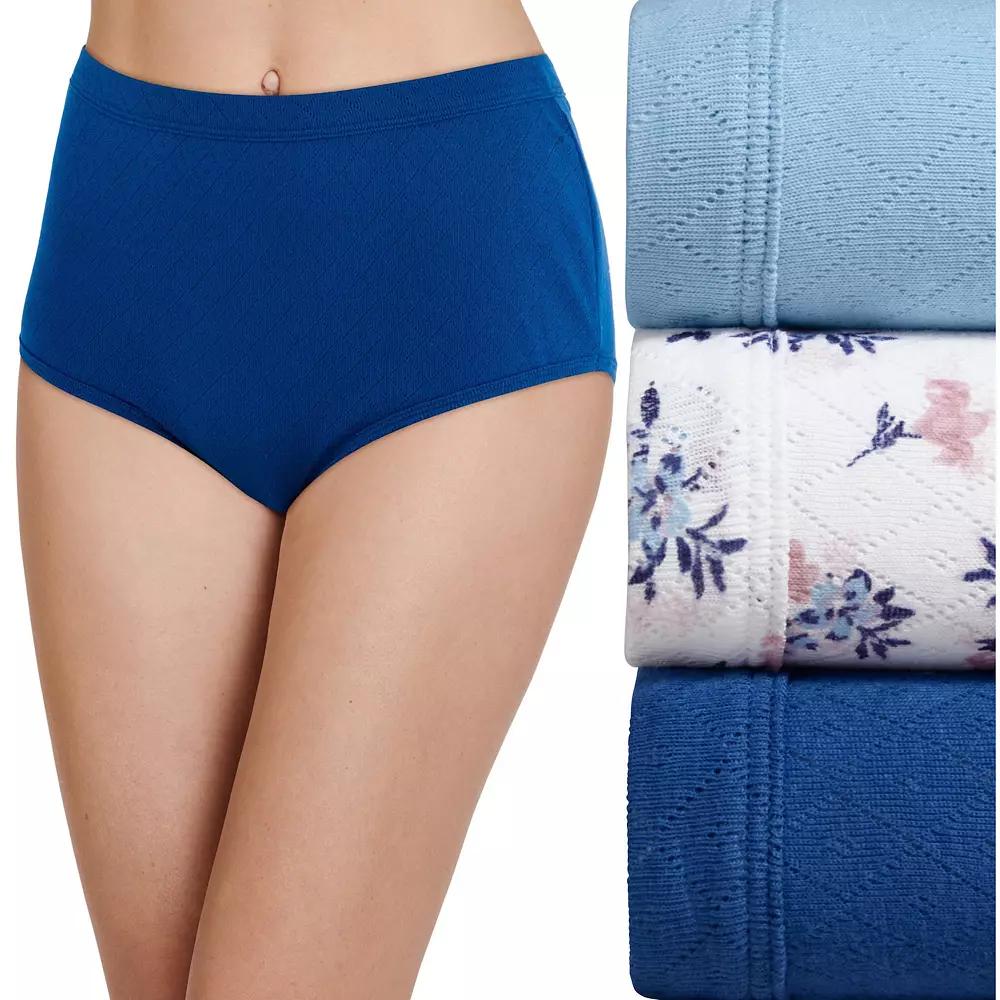 Women's Jockey® Elance Breathe 3-pack Pointelle Briefs Panty Set 1542,  Product Image