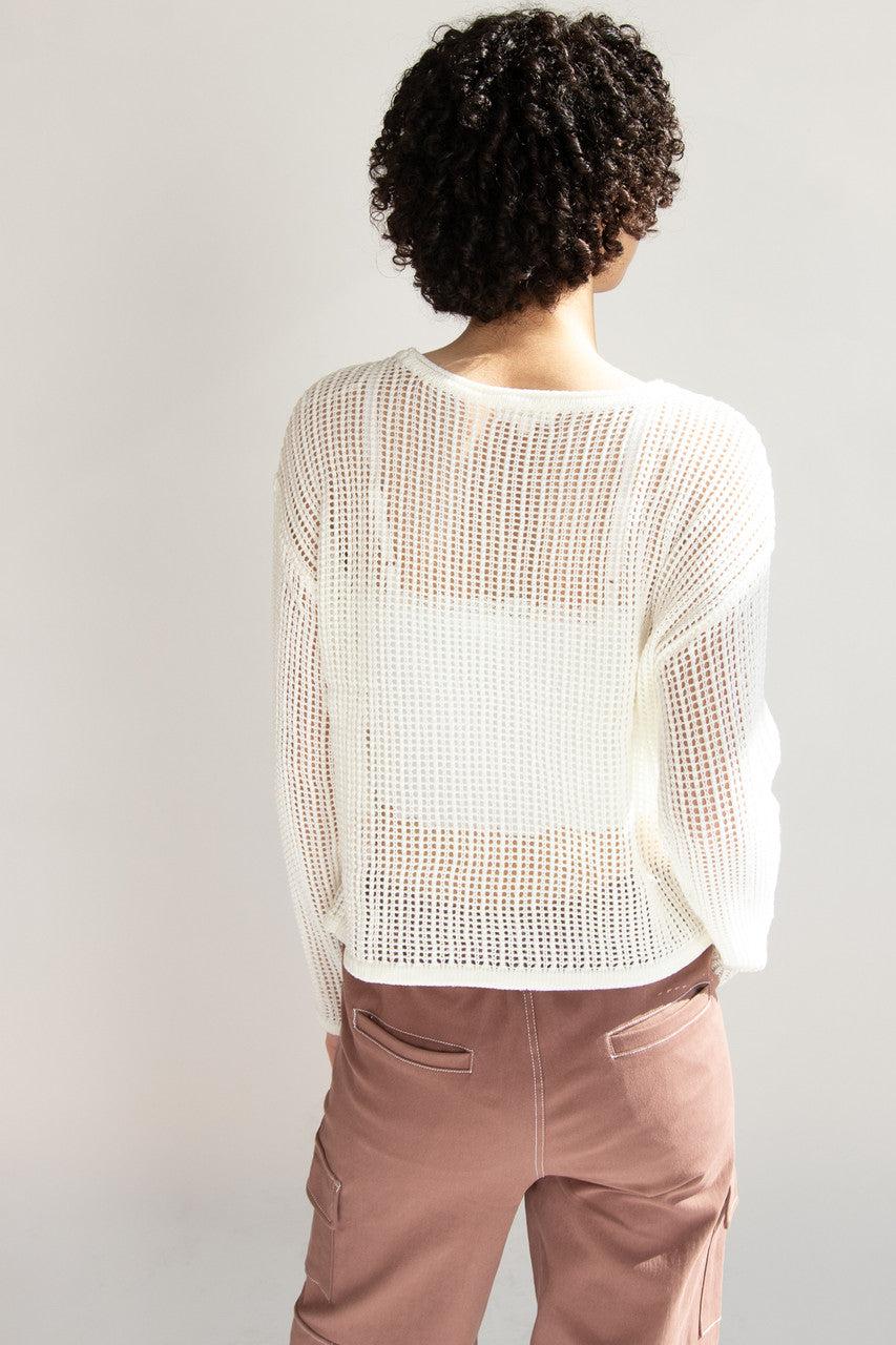 Knit Mesh Sweater Product Image