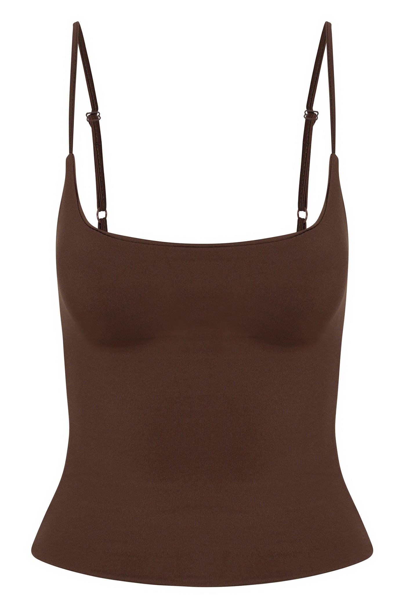 Contour Double Lined Cami Top - Chocolate Female Product Image