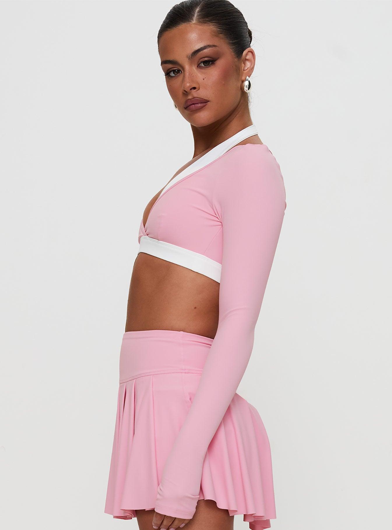 Vitality Long Sleeve Active Crop Pink Product Image