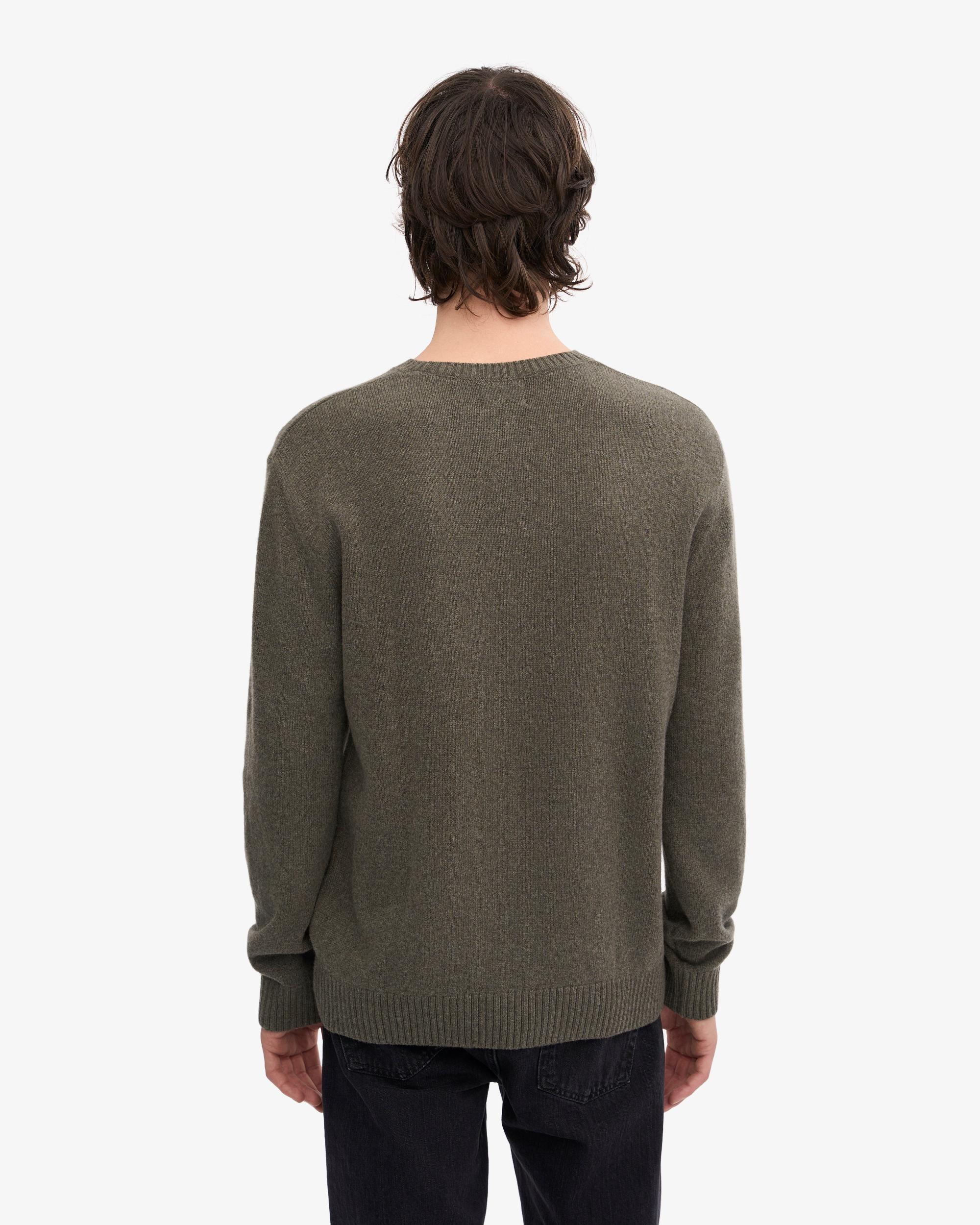 Classic Merino Wool Crew - Dusty Olive Product Image