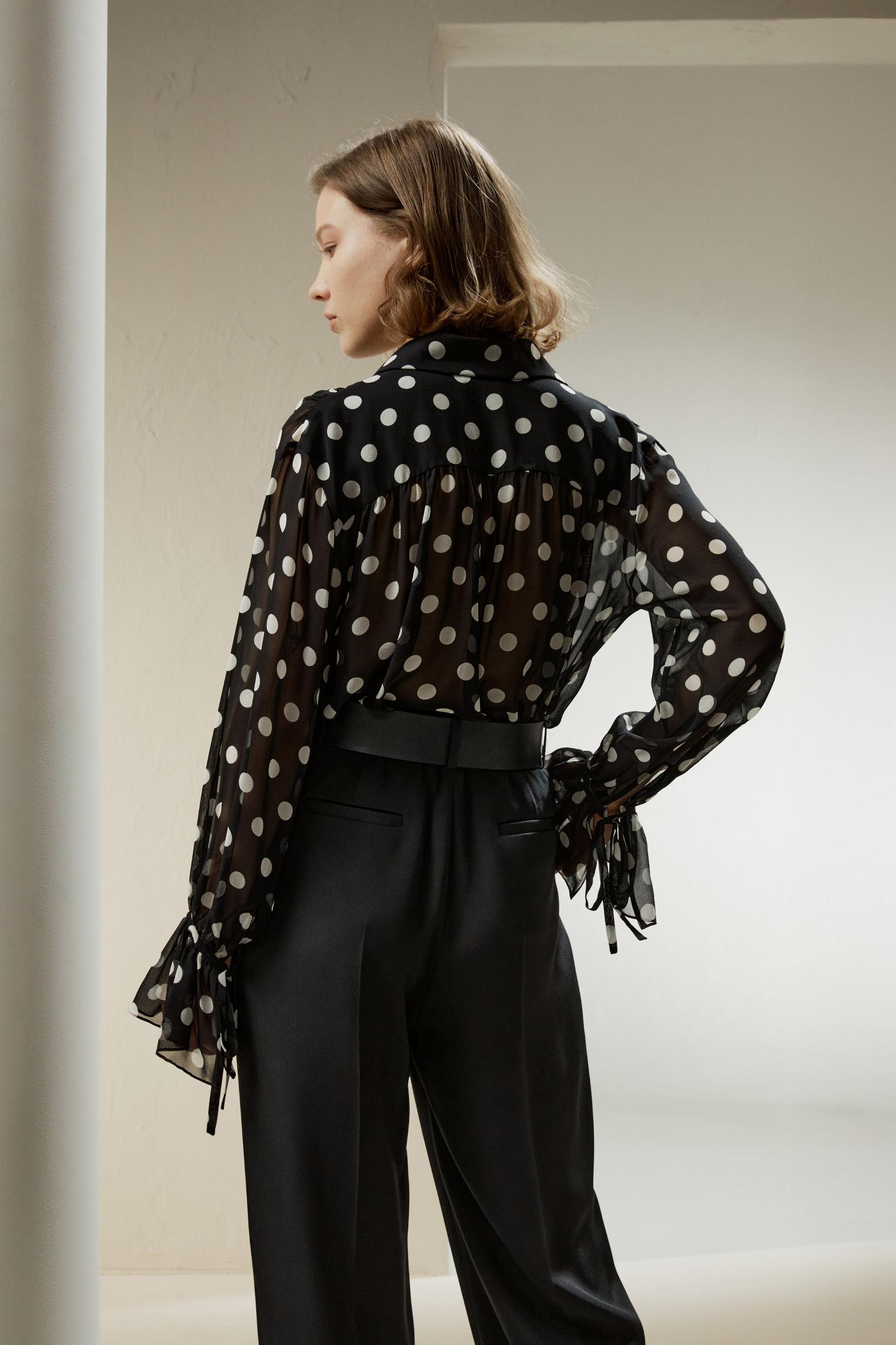 Polka Dots Georgette Blouse Product Image