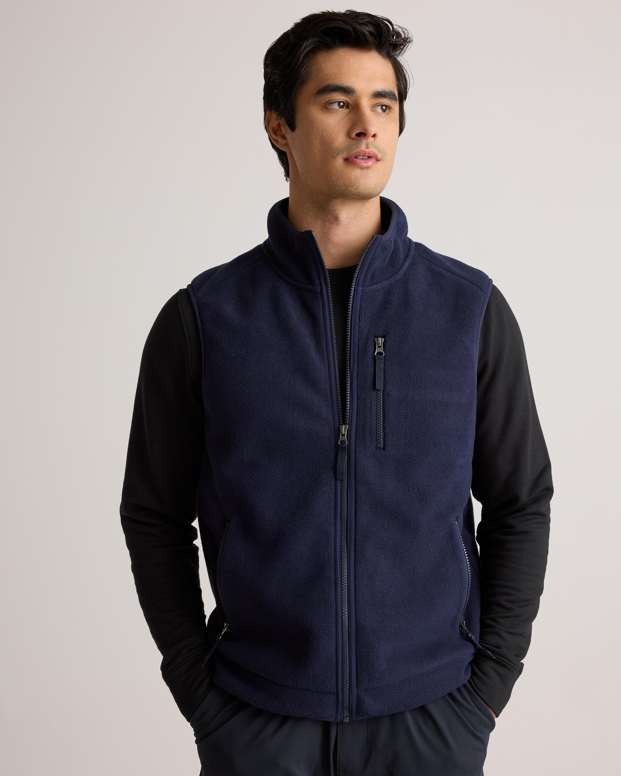 Quince | Men's Polar Fleece Full-Zip Vest Recycled Polyester Product Image